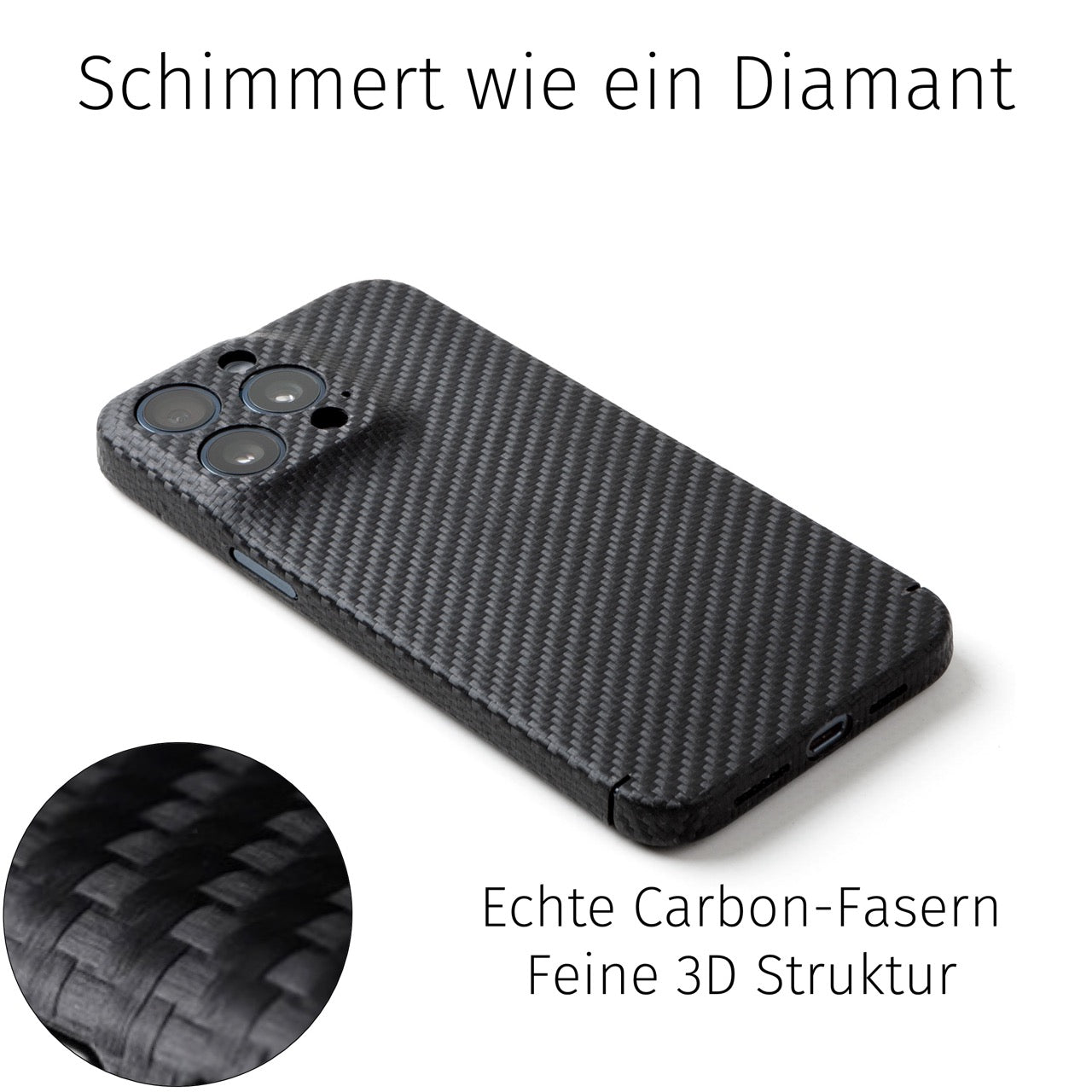 AVANA Schutzhülle Für IPhone 15 Pro Max – Carbon Optik, Silikon/TPU, Kratzfest, Schlank, Mit Rundumschutz